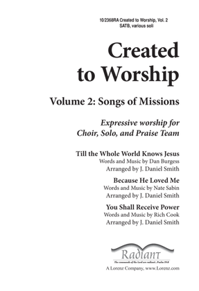 Book cover for Created to Worship, Vol. 2