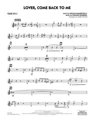 Book cover for Lover Come Back to Me (Key: B-Flat) - Tenor Sax 2
