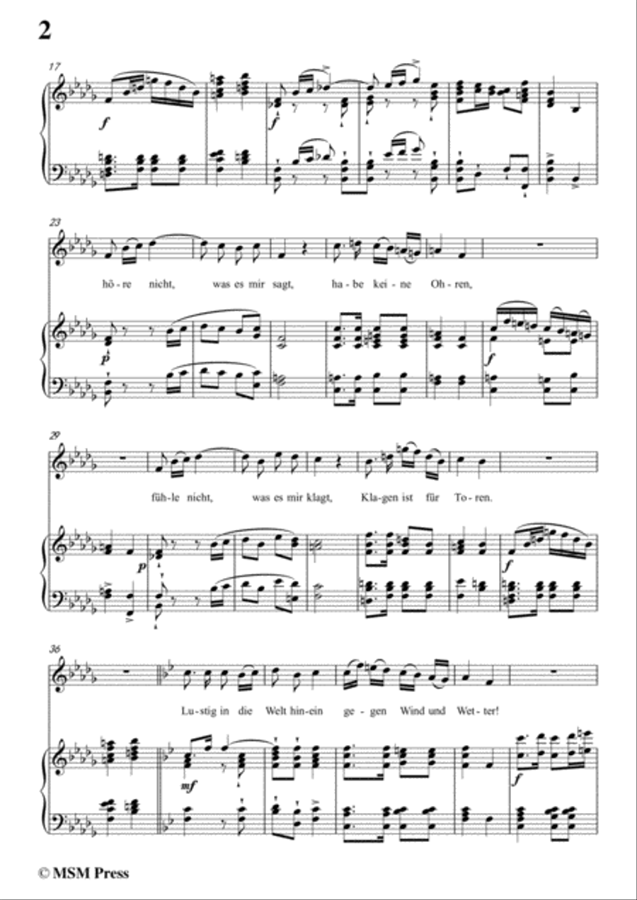 Schubert-Gute Nacht,from 'Winterreise',Op.89(D.911) No.1,in f minor,for Voice&Piano Voice scores gallery preview page 4