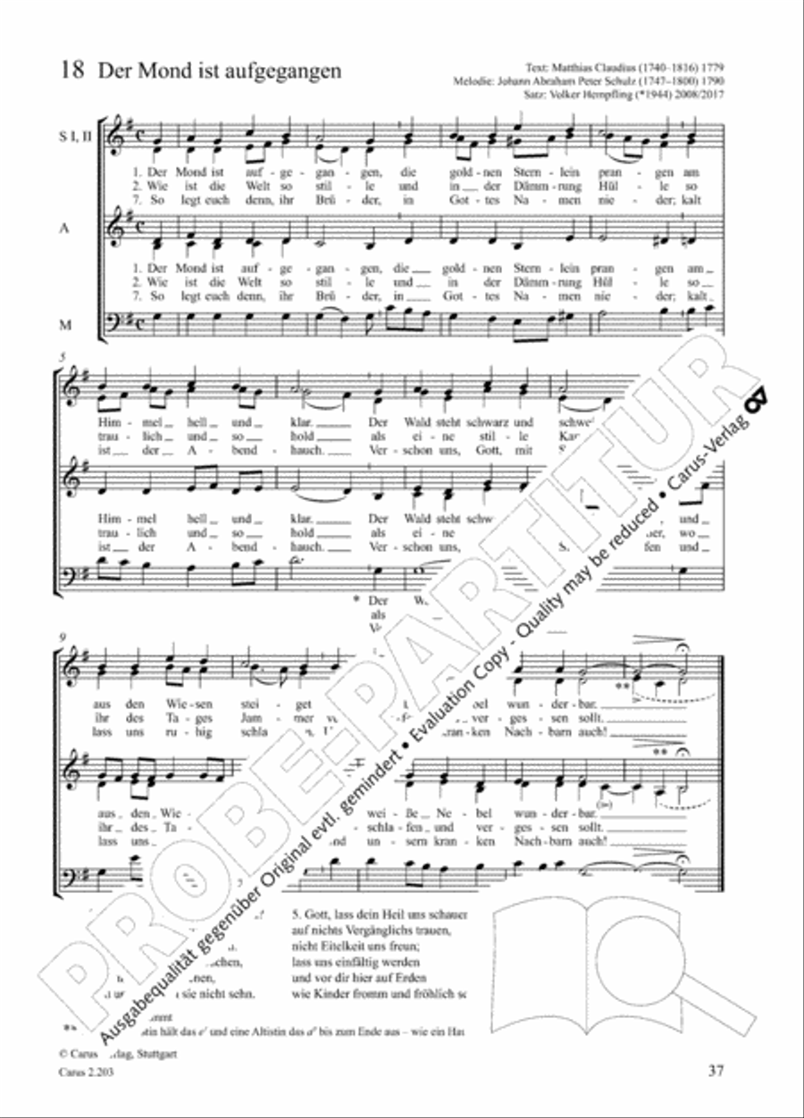 Loreley. Folk songs for choir (Loreley. Volkslieder fur Chor) Choir scores gallery preview page 44