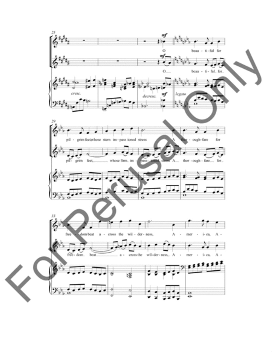 America The Beautiful SSA scores gallery preview page 4