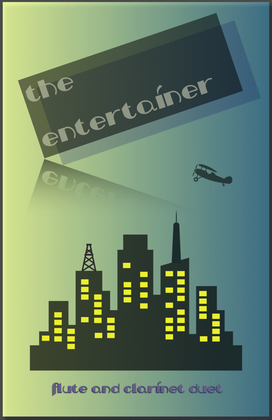 Book cover for The Entertainer by Scott Joplin, Flute and Clarinet Duet