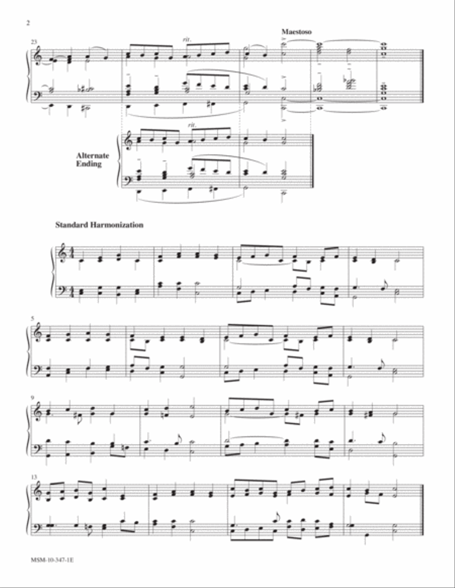 Easter Hymn Organ scores gallery preview page 2