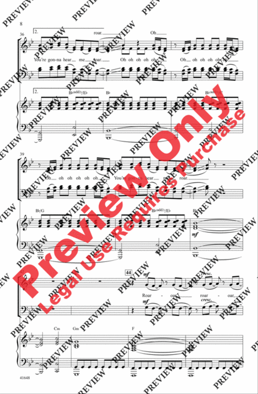 Roar - SoundTrax CD (CD only) Choir scores gallery preview page 8