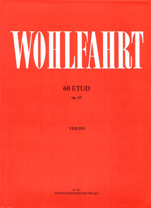Book cover for 60 Etüden für Violine, op. 45