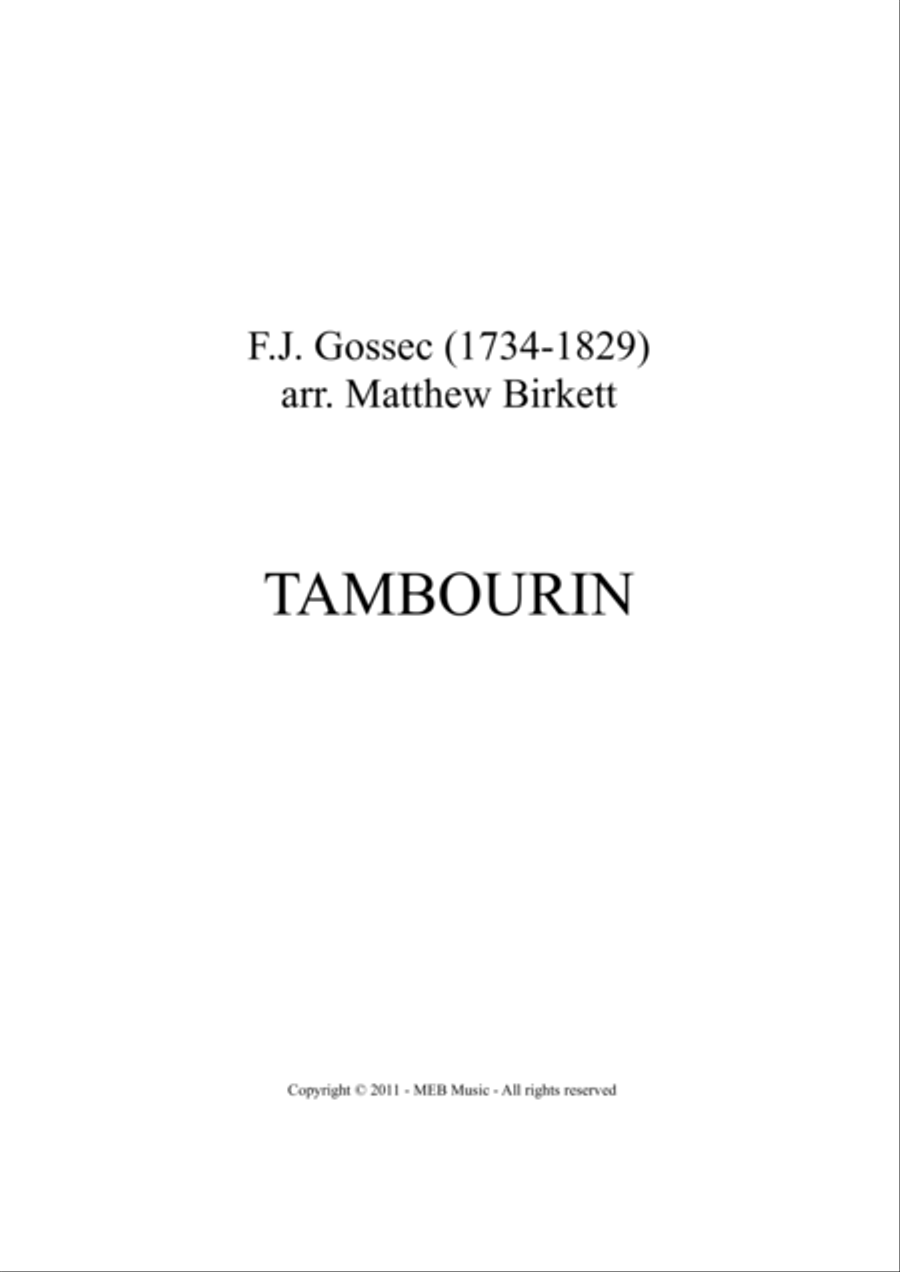 Book cover for Tambourin