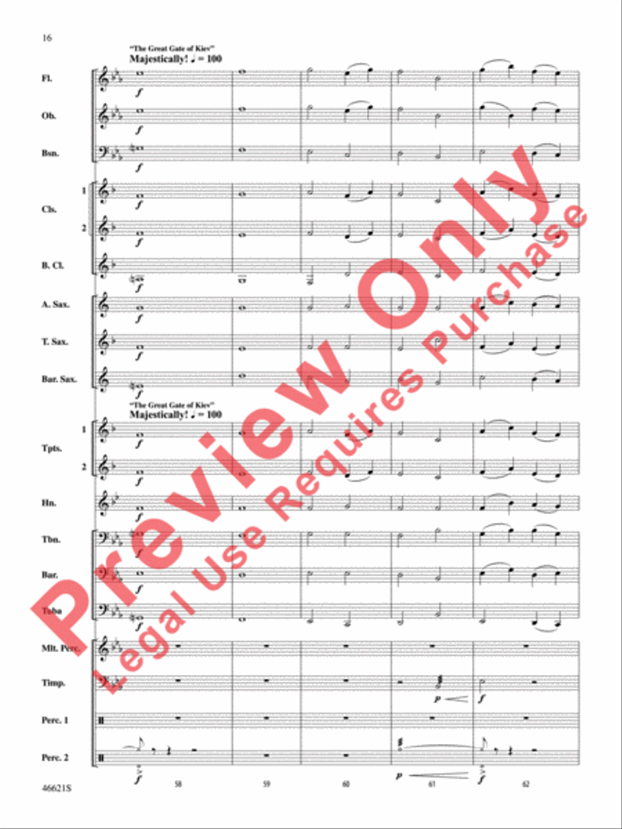 Pictures at an Exhibition Concert Band scores gallery preview page 17