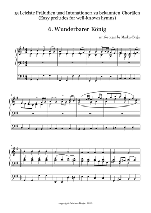 Easy Organ Preludes - leichte Orgelpräludien | Wunderbarer König