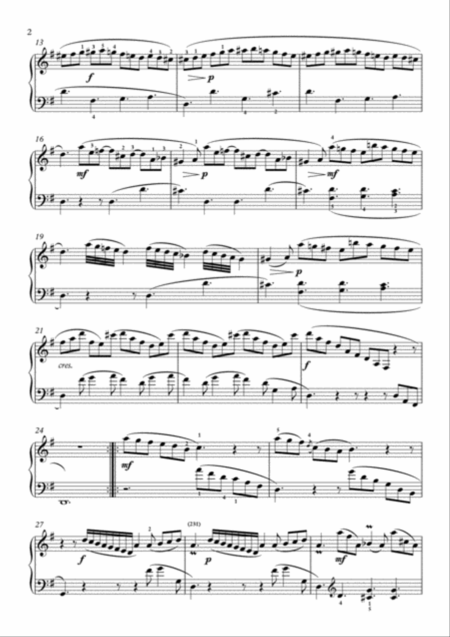 Scarlatti-Sonata in G-Major L.233 K.103(piano) Piano Solo scores gallery preview page 3
