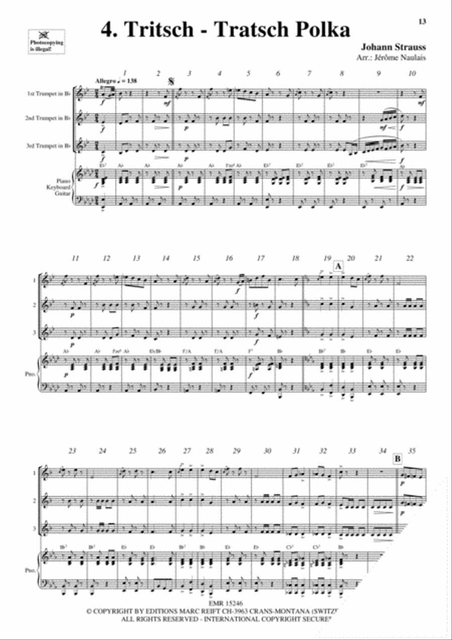 3 Trumpets & Piano Vol. 2 Trumpet Trio scores gallery preview page 6