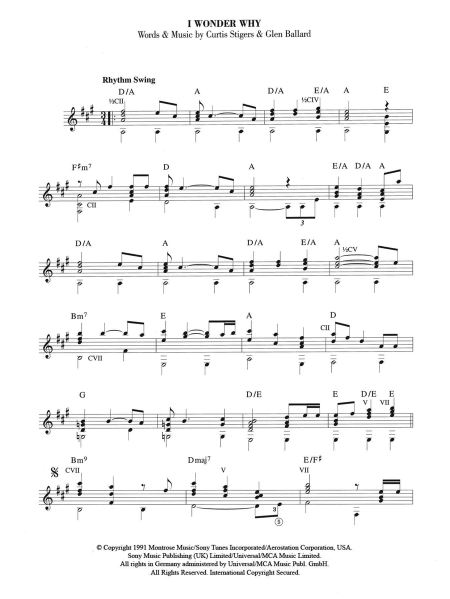 I Wonder Why Acoustic Guitar scores gallery preview page 1