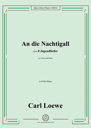 Book cover for Loewe-An die Nachtigall,in D Major,for Voice and Piano