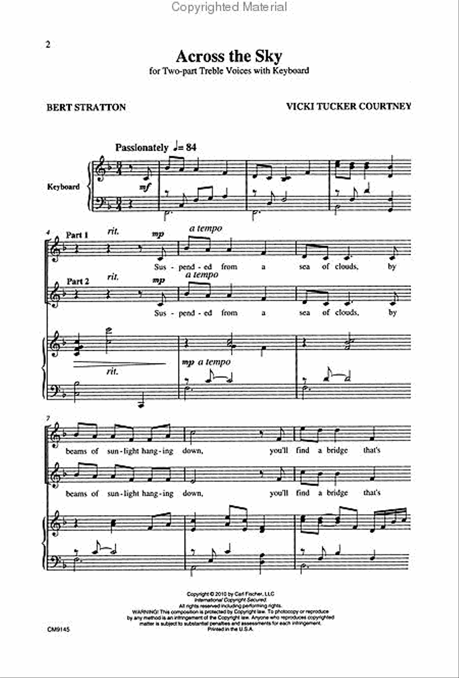 Across the Sky Across the Sky Choir scores gallery preview page 2