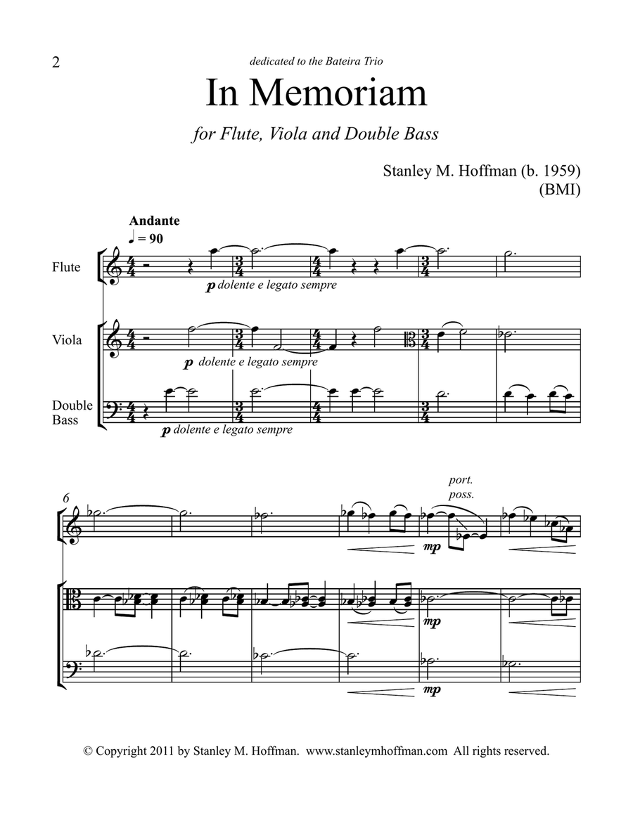 In Memoriam Small Ensemble scores gallery preview page 2