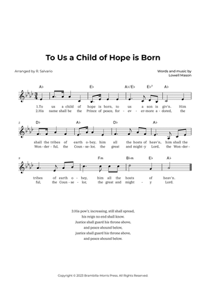 To Us a Child of Hope is Born (Key of A-Flat Major)