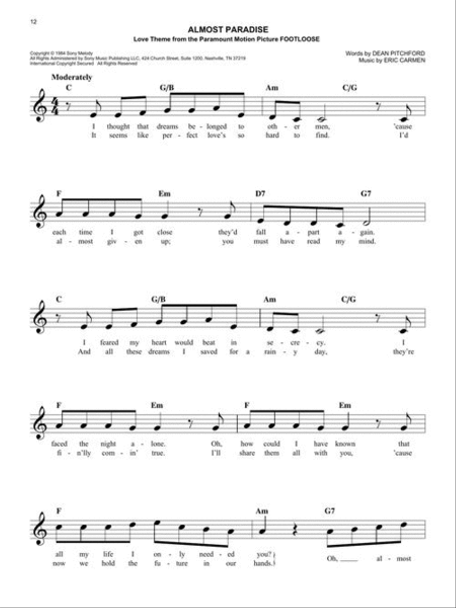 The Easy Movie Fake Book – 2nd Edition Piano scores gallery preview page 8