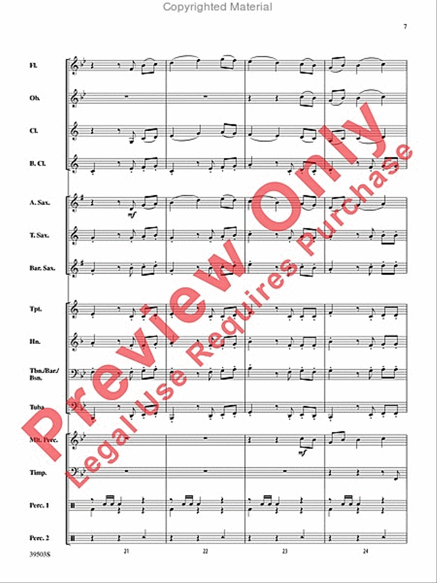 Linden Lea Concert Band scores gallery preview page 8