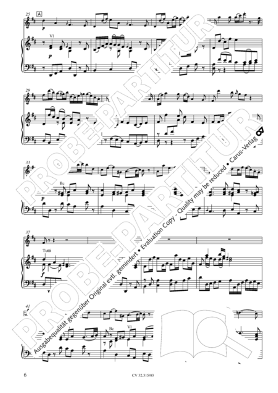 Flute concerto in D major (Flotenkonzert in D) Flute scores gallery preview page 7