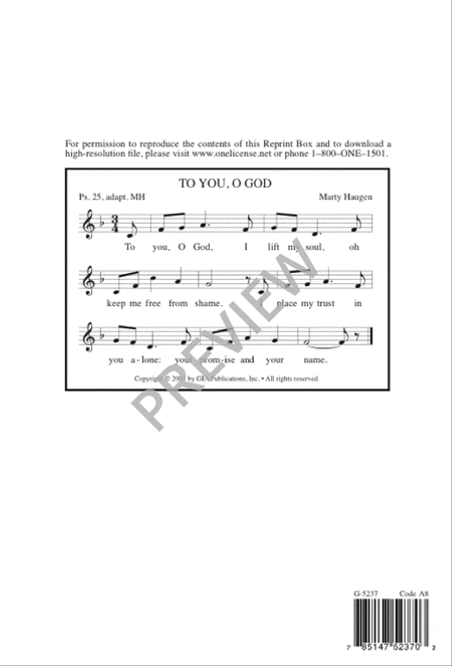 To You, O God 4-Part scores gallery preview page 8