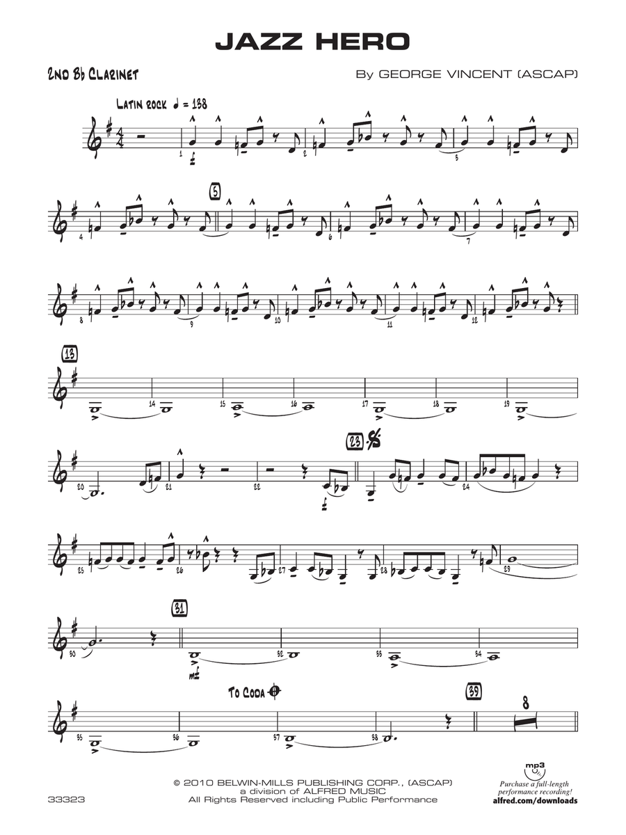 Jazz Hero: 2nd B-flat Clarinet
