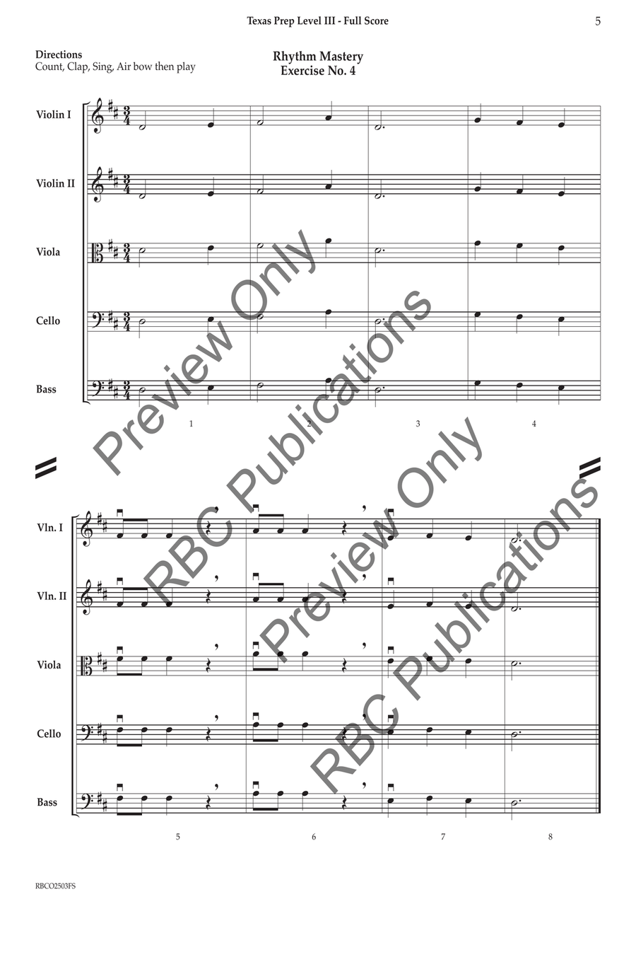 Texas Prep Level III Texas Prep Level III Orchestra scores gallery preview page 4