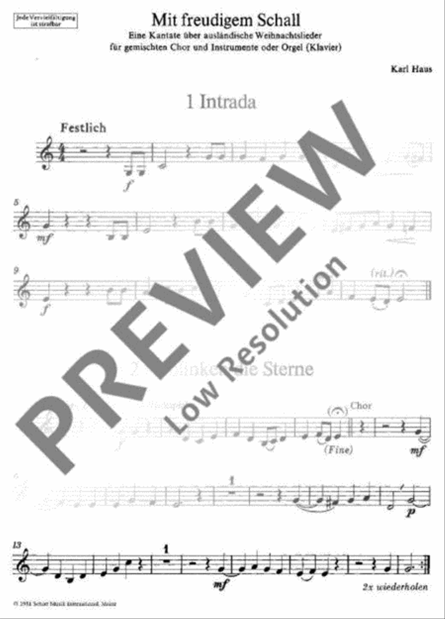 Mit freudigem Schall Choir scores gallery preview page 3