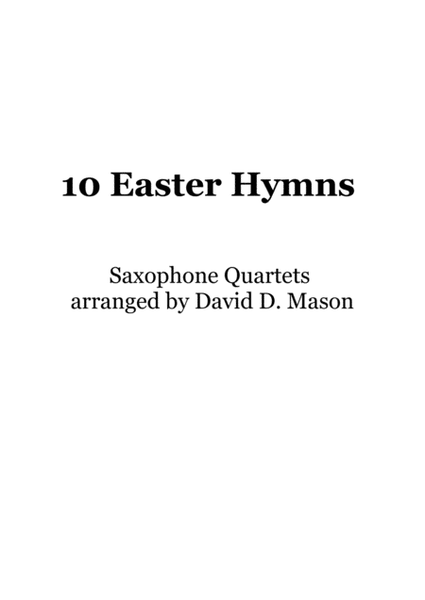 10 Easter Hymns for Saxophone Quartet with piano accompaniment image number null