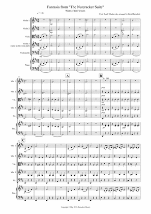 Waltz of the Flowers (Fantasia from Nutcracker) for String Quartet