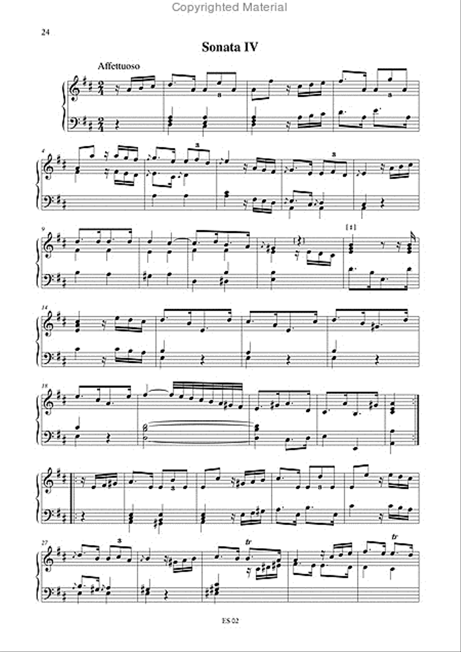 6 Sonatas (London, early 18th century) for Harpsichord Harpsichord scores gallery preview page 5