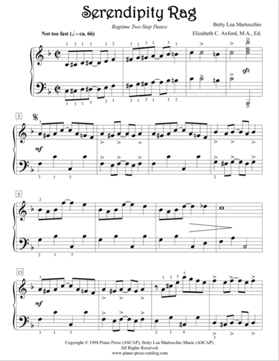 Serendipity Rag Piano Method scores gallery preview page 2