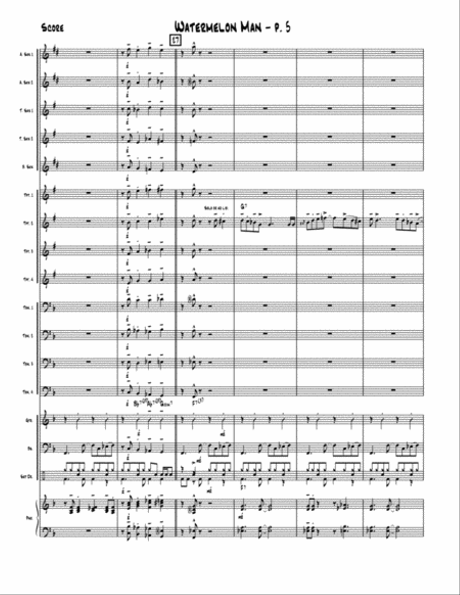 Watermelon Man Jazz Ensemble scores gallery preview page 6