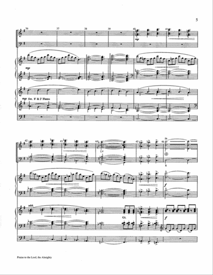 Praise to the Lord, the Almighty Piano scores gallery preview page 5