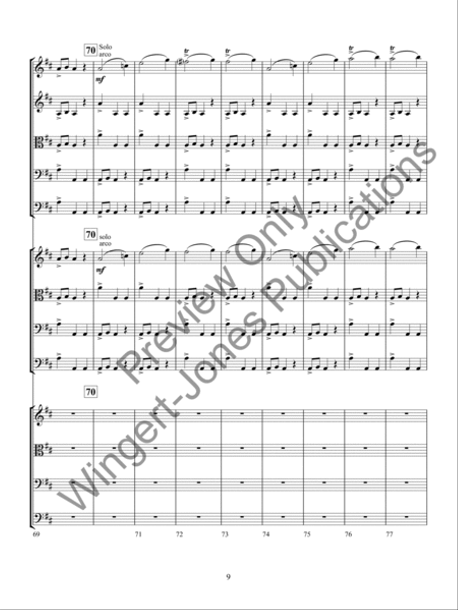 Allegro in D Major (Score) String Orchestra scores gallery preview page 12