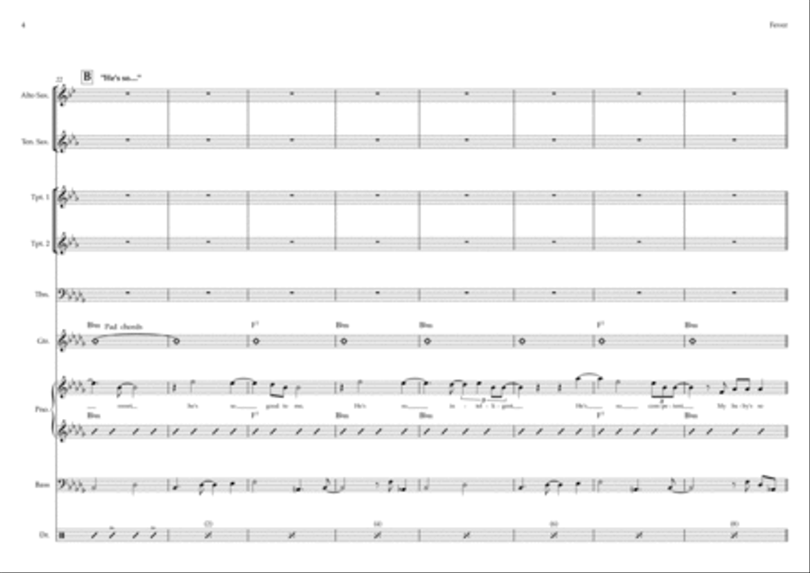 Fever Fever Jazz Ensemble scores gallery preview page 4