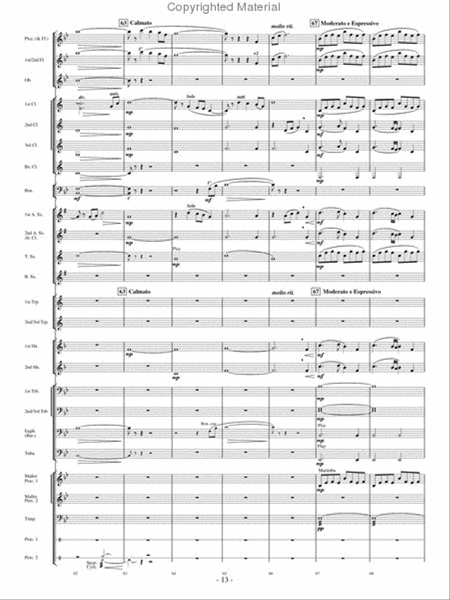 High Country Celebration Concert Band scores gallery preview page 12