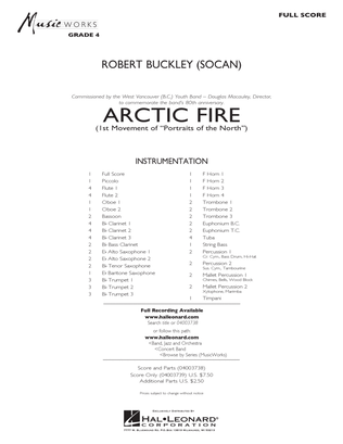 Arctic Fire - Conductor Score (Full Score)
