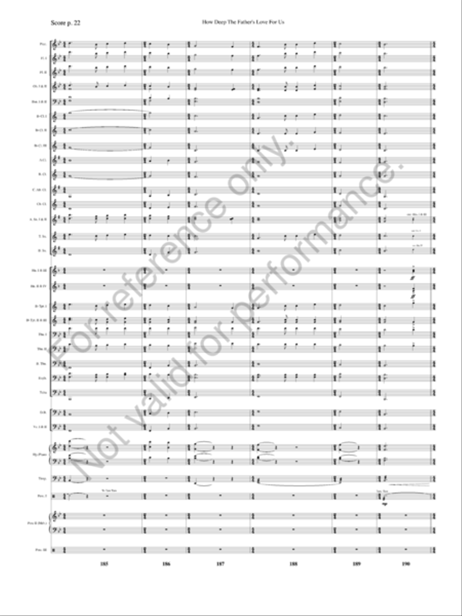How Deep The Father's Love For Us Concert Band scores gallery preview page 25