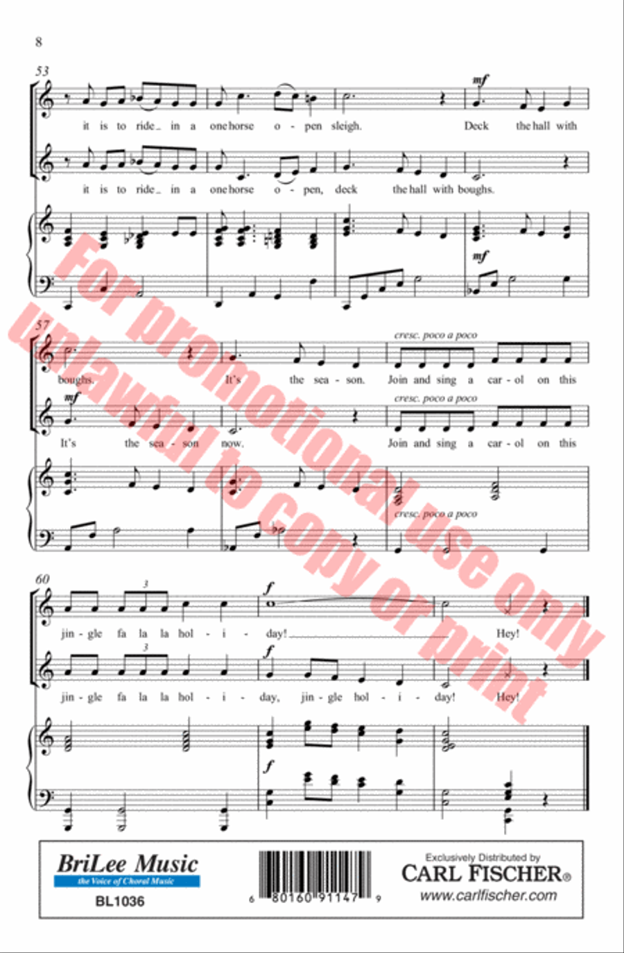 Jingle Fa La La Holiday Choir scores gallery preview page 9