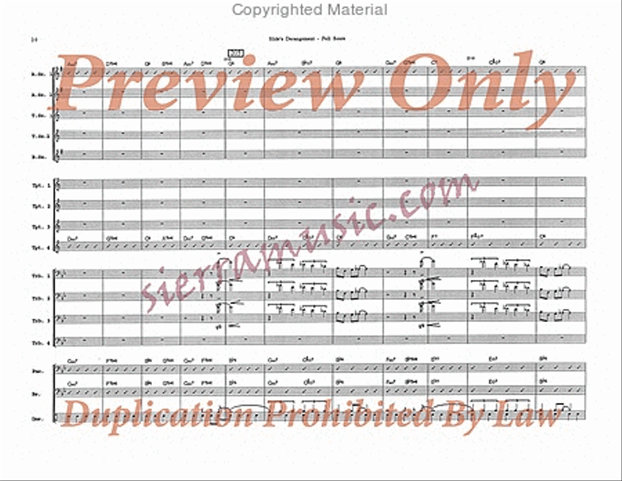 Slide's Derangement Big Band scores gallery preview page 21