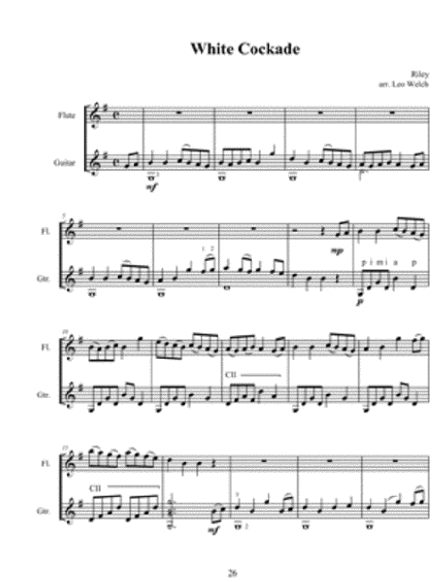 Early American Melodies for Flute and Guitar Flute scores gallery preview page 2