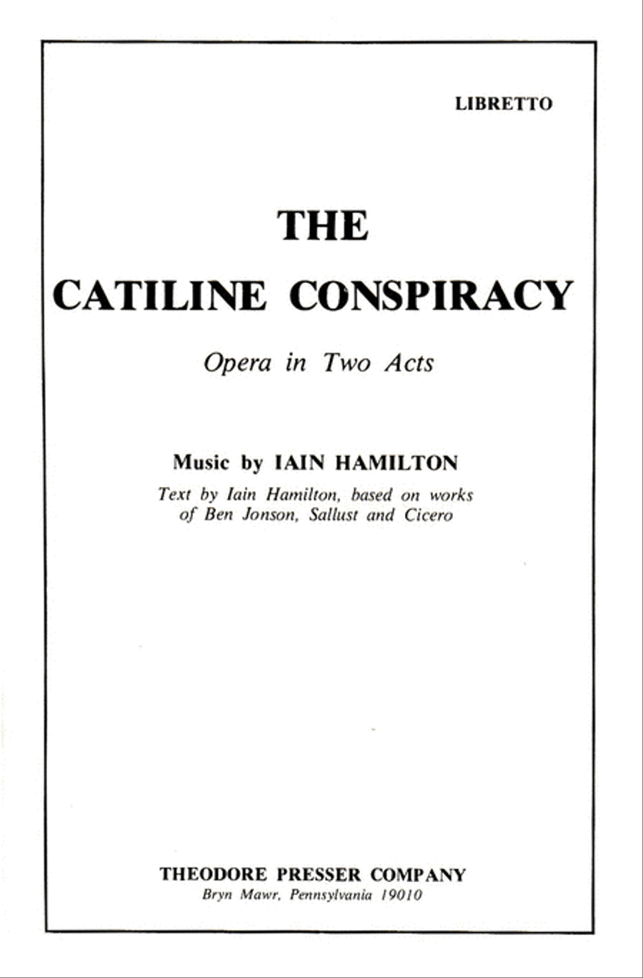 The Catiline Conspiracy The Catiline Conspiracy Voice scores gallery preview page 1