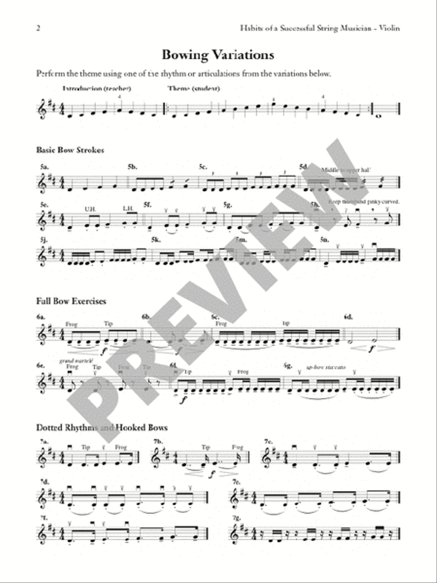 Habits of a Successful String Musician - Violin Violin scores gallery preview page 5