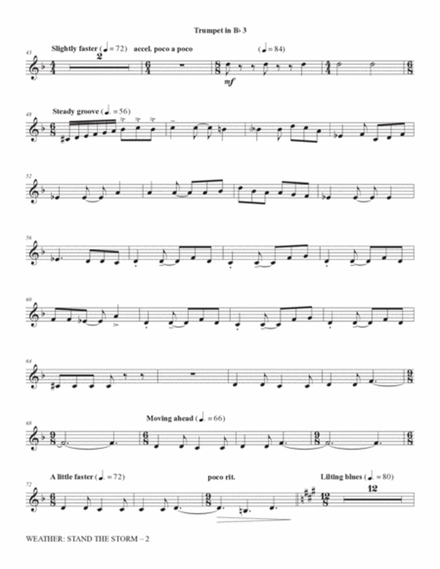 Weather: Stand The Storm (Full Orchestration) - Trumpet 3 in Bb