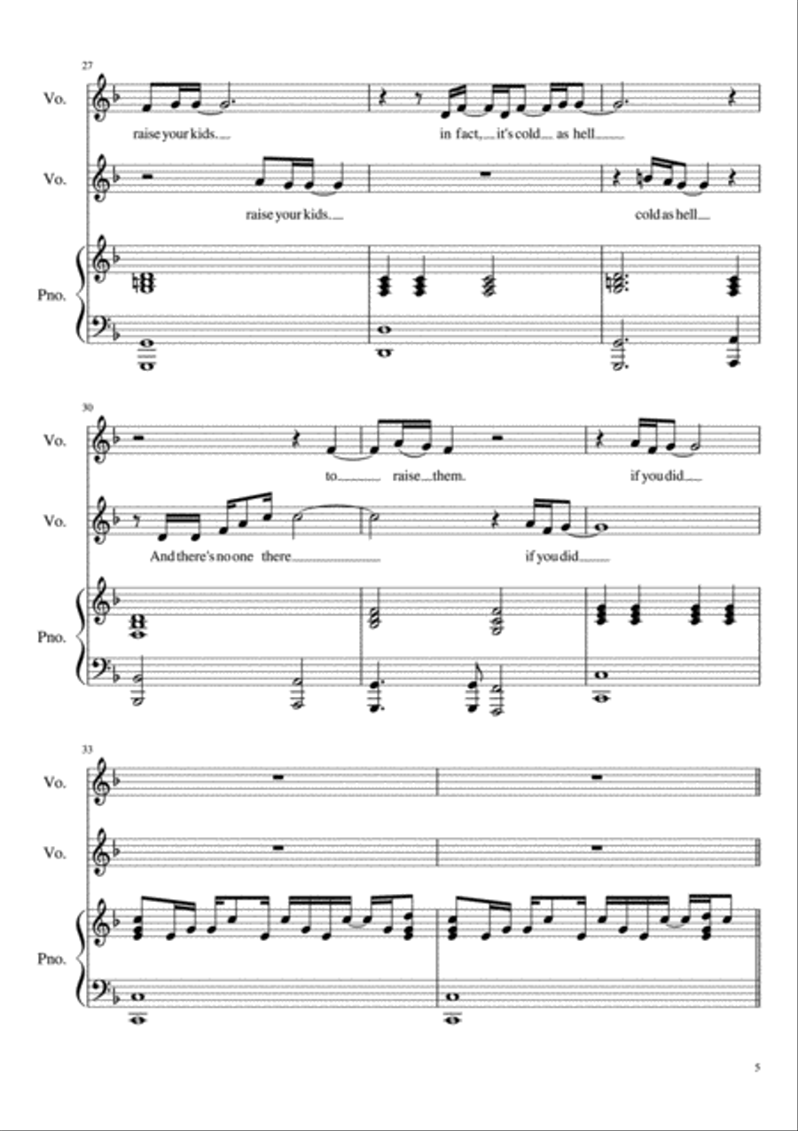 Rocket Man (I Think It's Gonna Be A Long Long Time) Piano scores gallery preview page 5