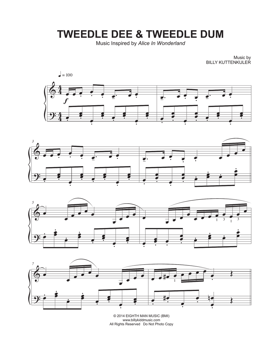Tweedledum & Tweedledee Piano Solo scores gallery preview page 2