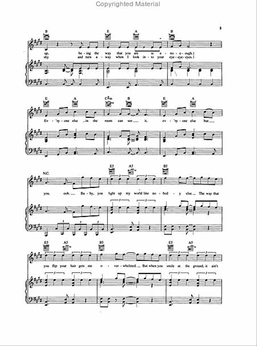 What Makes You Beautiful Piano, Vocal, Guitar scores gallery preview page 3