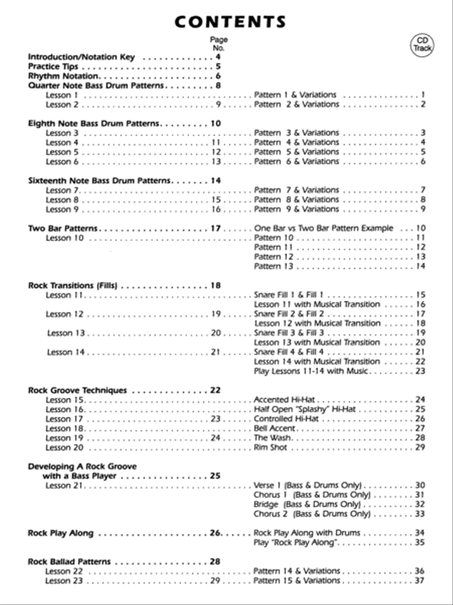 Ultimate Beginner Rock Drums Basics Drum Set scores gallery preview page 2