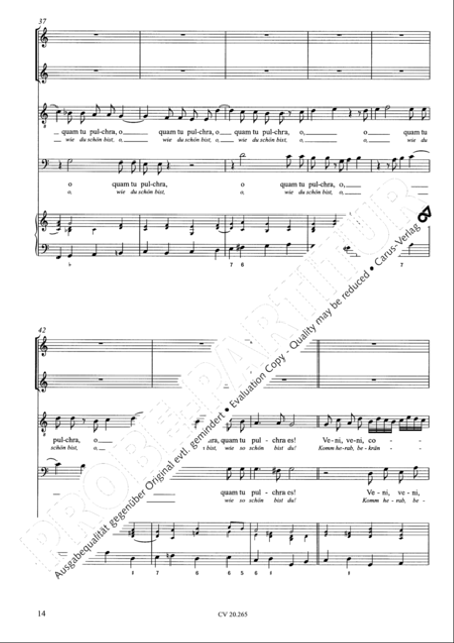 O quam tu pulchra es; Veni de Libano Score scores gallery preview page 15