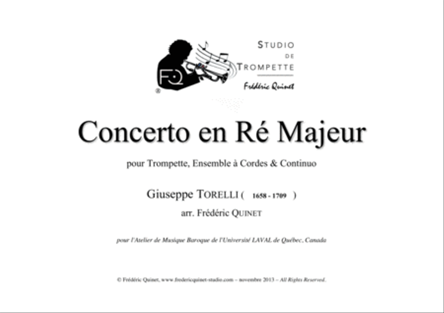 Concerto in D for trumpet, strings & continuo Chamber Orchestra scores gallery preview page 1