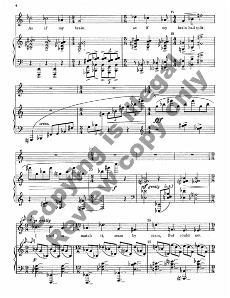 Three Songs of Elegy Three Songs of Elegy High Voice scores gallery preview page 4